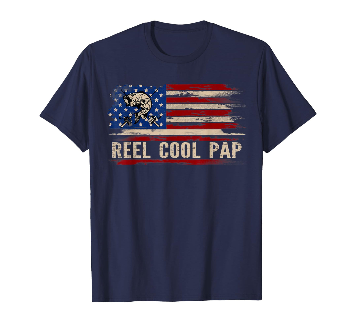 Reel Cool Pap American USA Flag Funny Fishing/Fish Gift T-Shirt