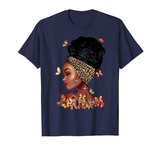 Black Girl Magic Afro Melanin Queen African American Women T-Shirt