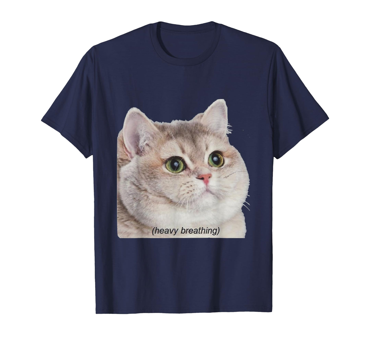 Heavy Breathing Cat Shirt T-Shirt for Men Women