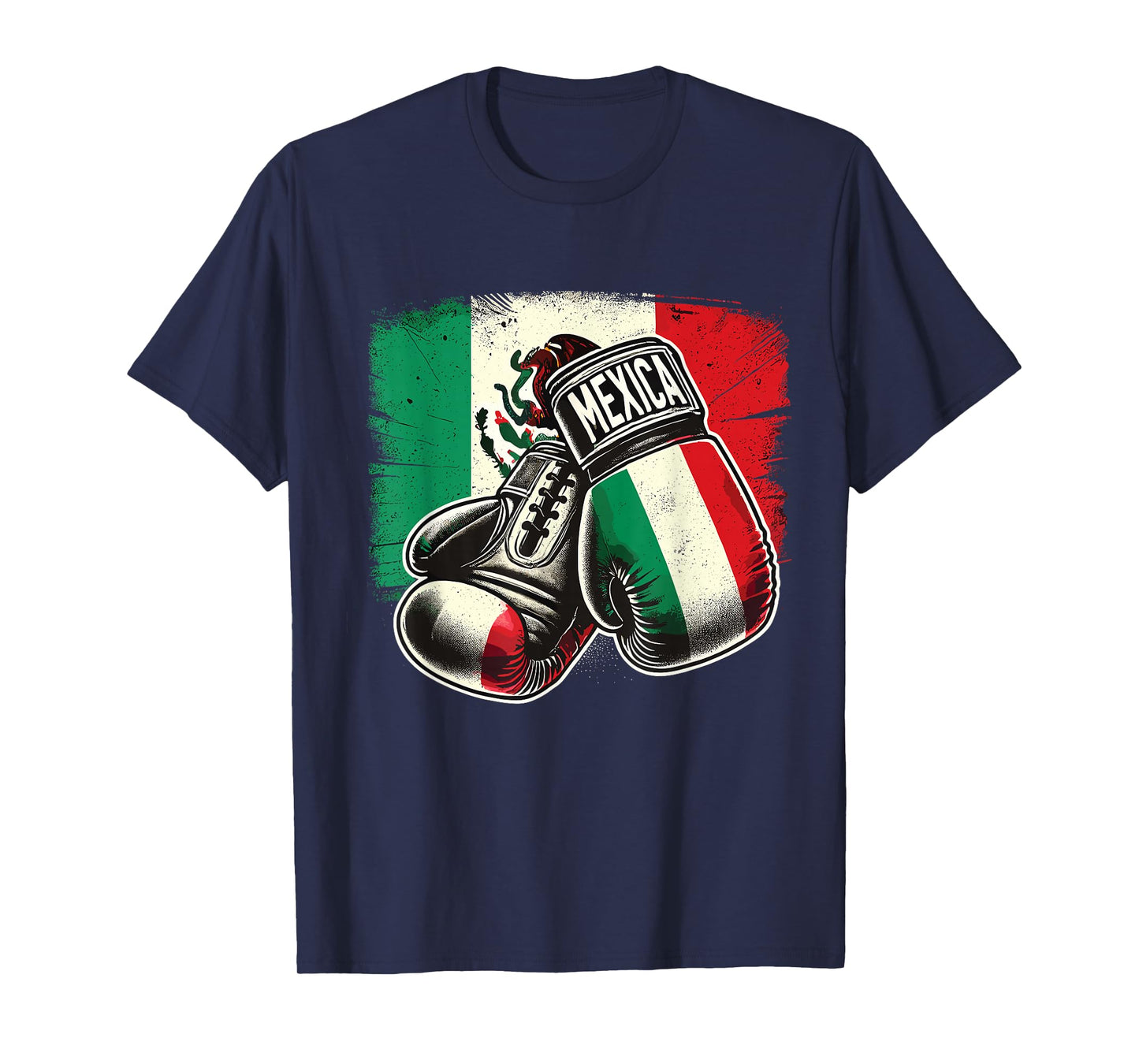 Mexican Boxing Mexican Boxing Gloves Flag T-Shirt