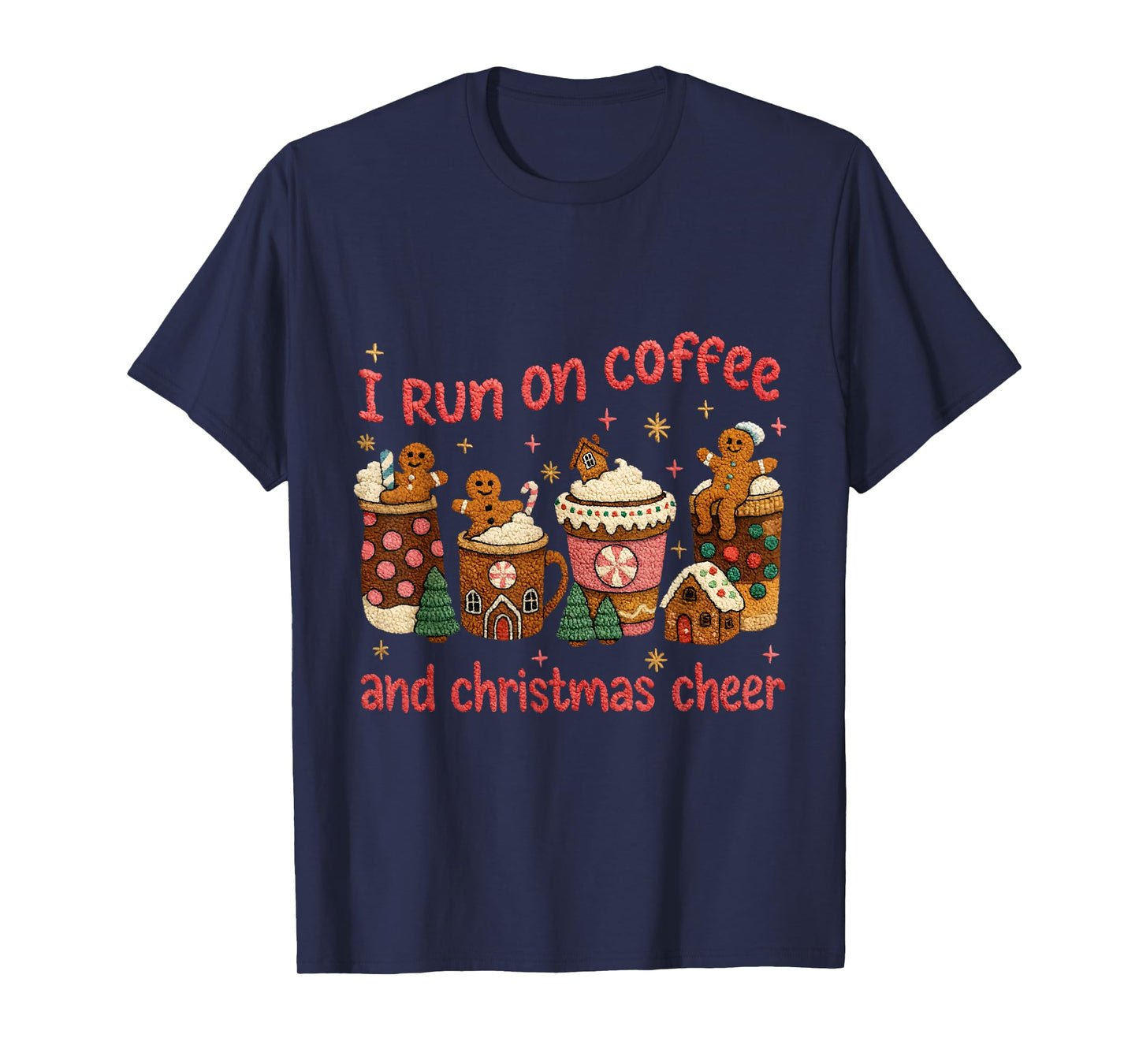 Coffee and Christmas Cheer Cute Gingerbread T-Shirt