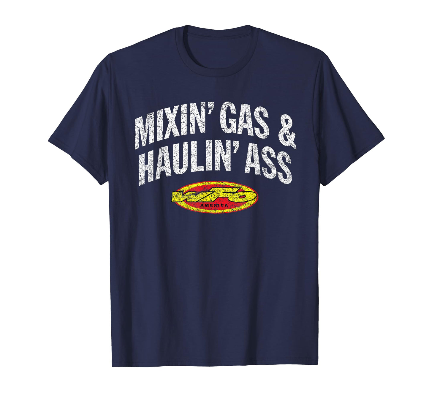 WFO Mixing Gas Hauling Ass Motocross Racer Dirt Bike Rider T-Shirt