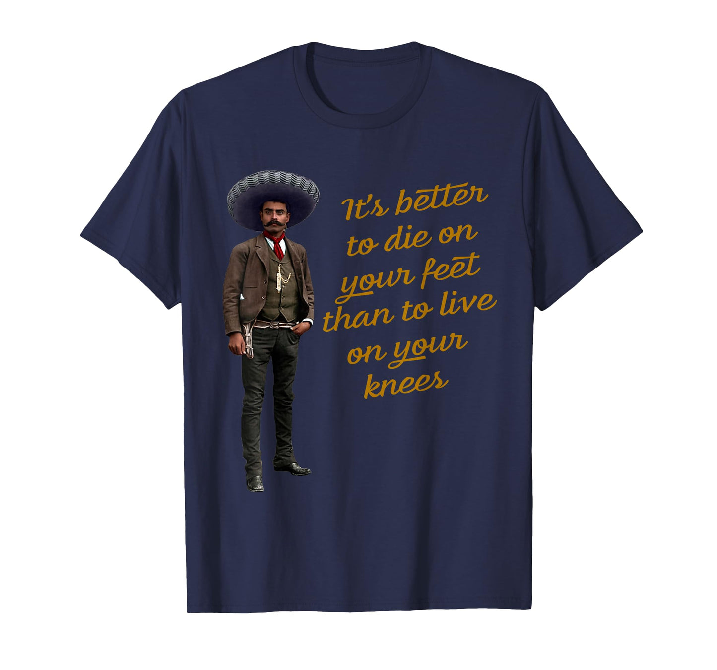 Emiliano Zapata Mexican Flag La Revolucion Mexicana T-Shirt