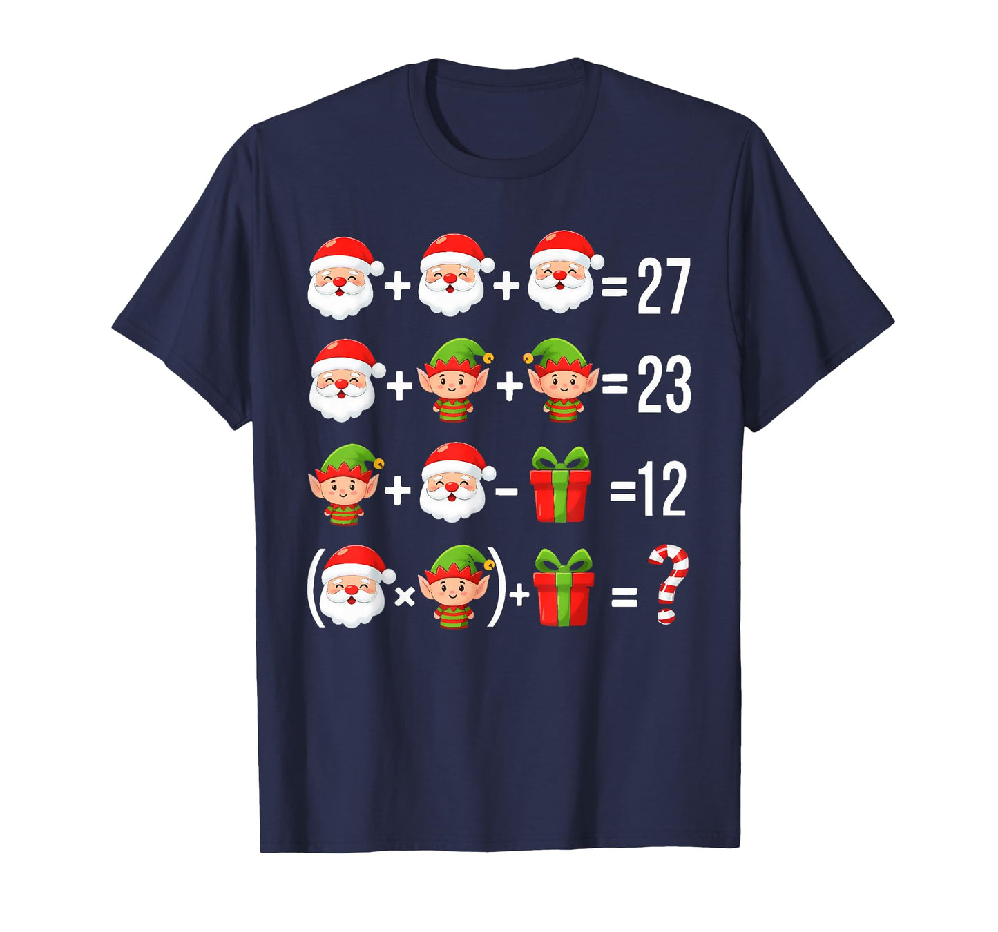 Funny 67 Meme Christmas Math Teacher Santa Six Seven Puzzle T-Shirt