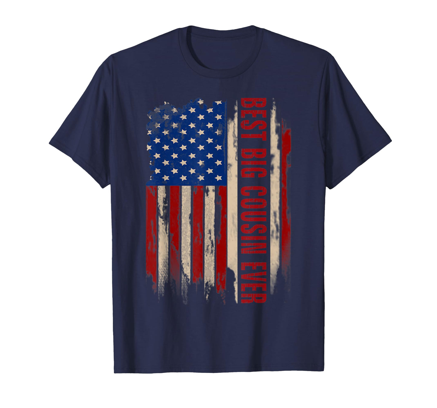 Vintage Best Big Cousin Ever American Flag Father's Day Gift Women Kids Men T-Shirt
