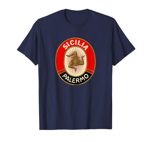 Sicilia Palermo T-Shirt - Vintage Style Sicily Tee T-Shirt