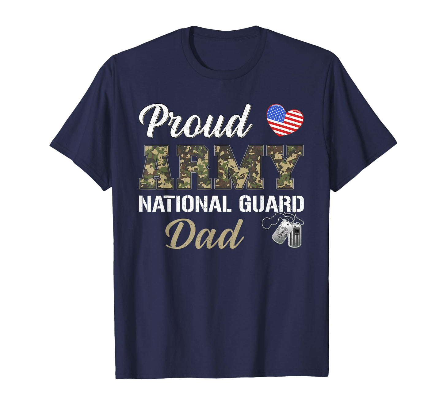 Vintage Proud Army National Guard Dad Military Pride Costume T-Shirt