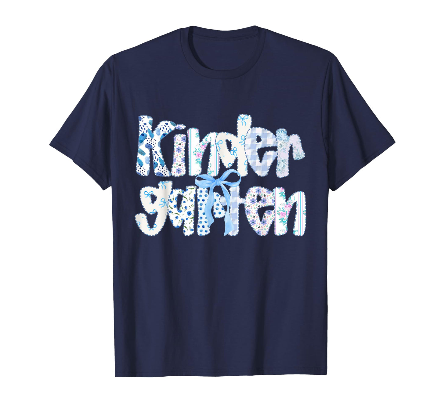 Preppy Kindergarten Teacher Team Bow Back to School Girls T-Shirt