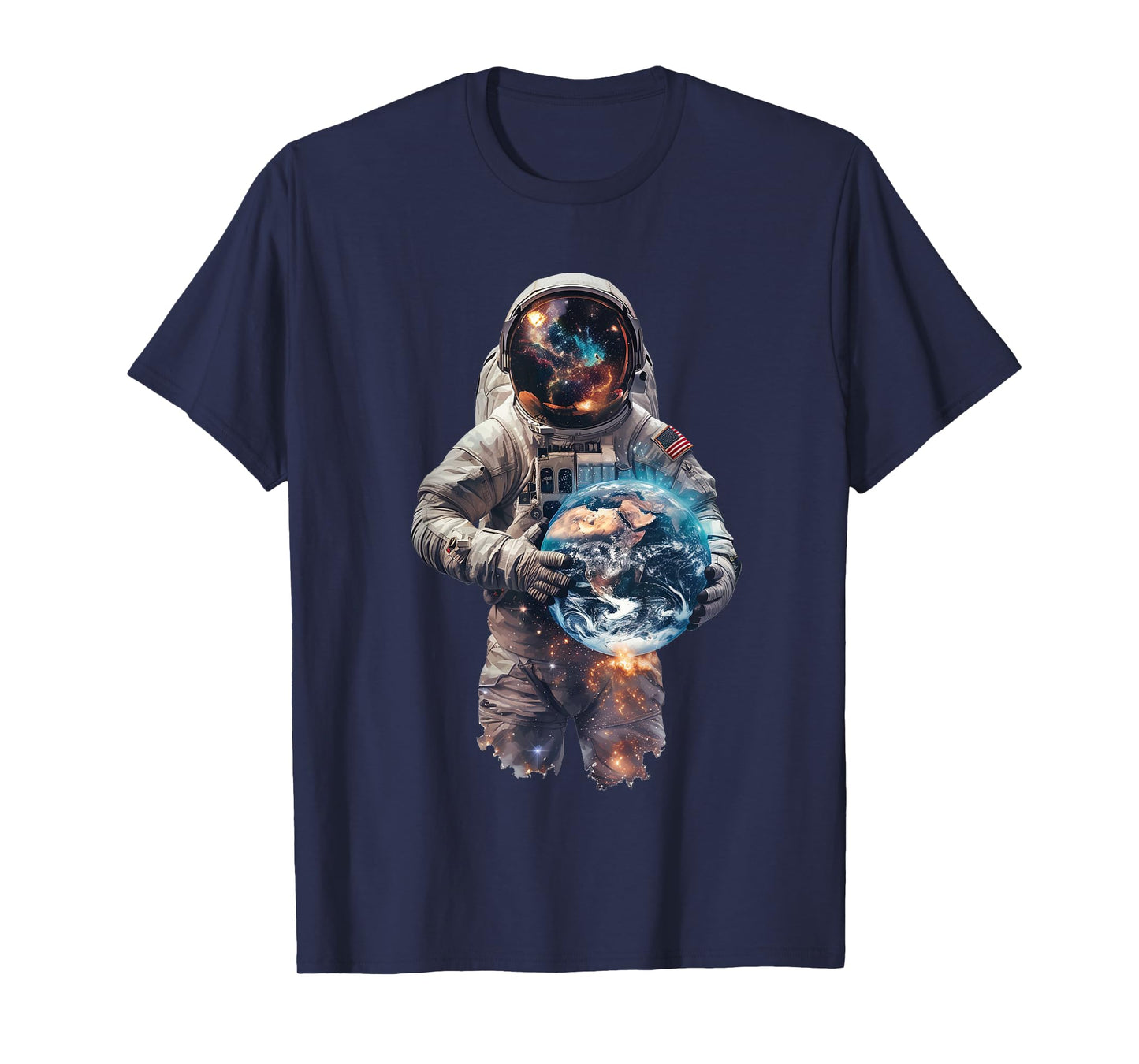 Astronaut Holds Earth in Space T-Shirt