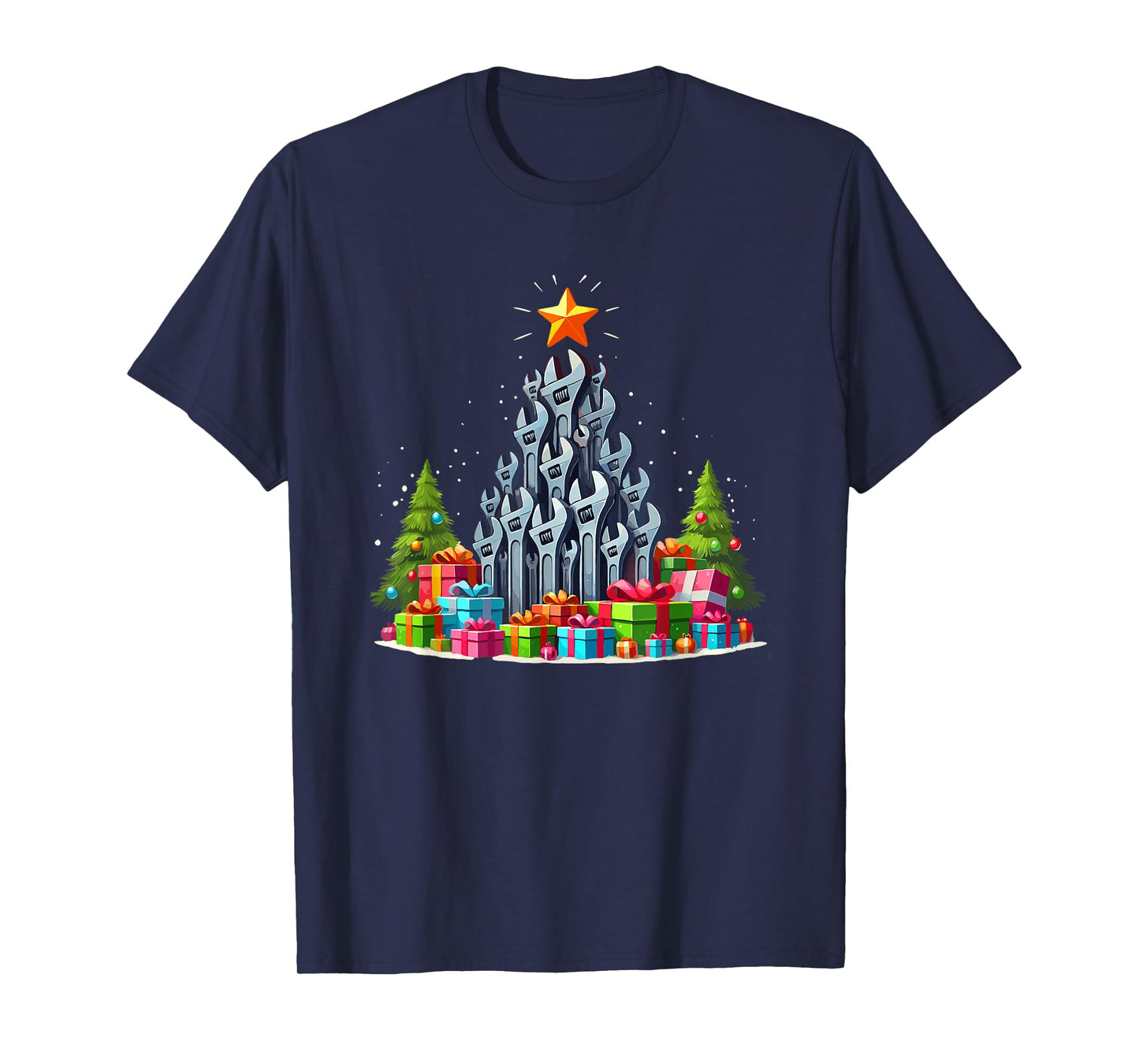Christmas Tree Wrench Auto Mechanic Handyman T-Shirt