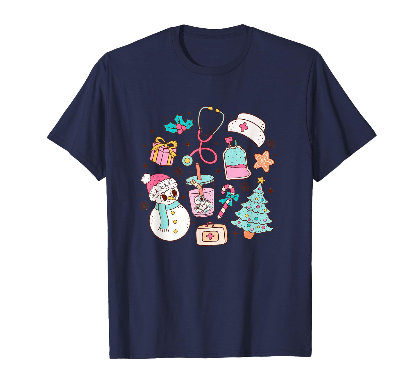 Cute Matching Christmas Nurse Medical T-Shirt