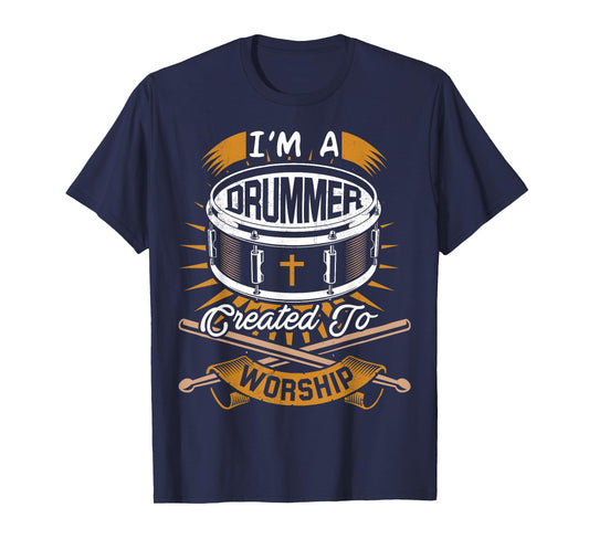 Christian Drummer Gift Idea for Drummers Who Rock God T-Shirt