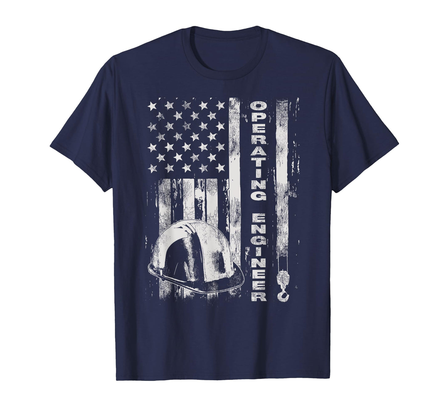 Vintage Operating Engineer American Flag T-Shirt