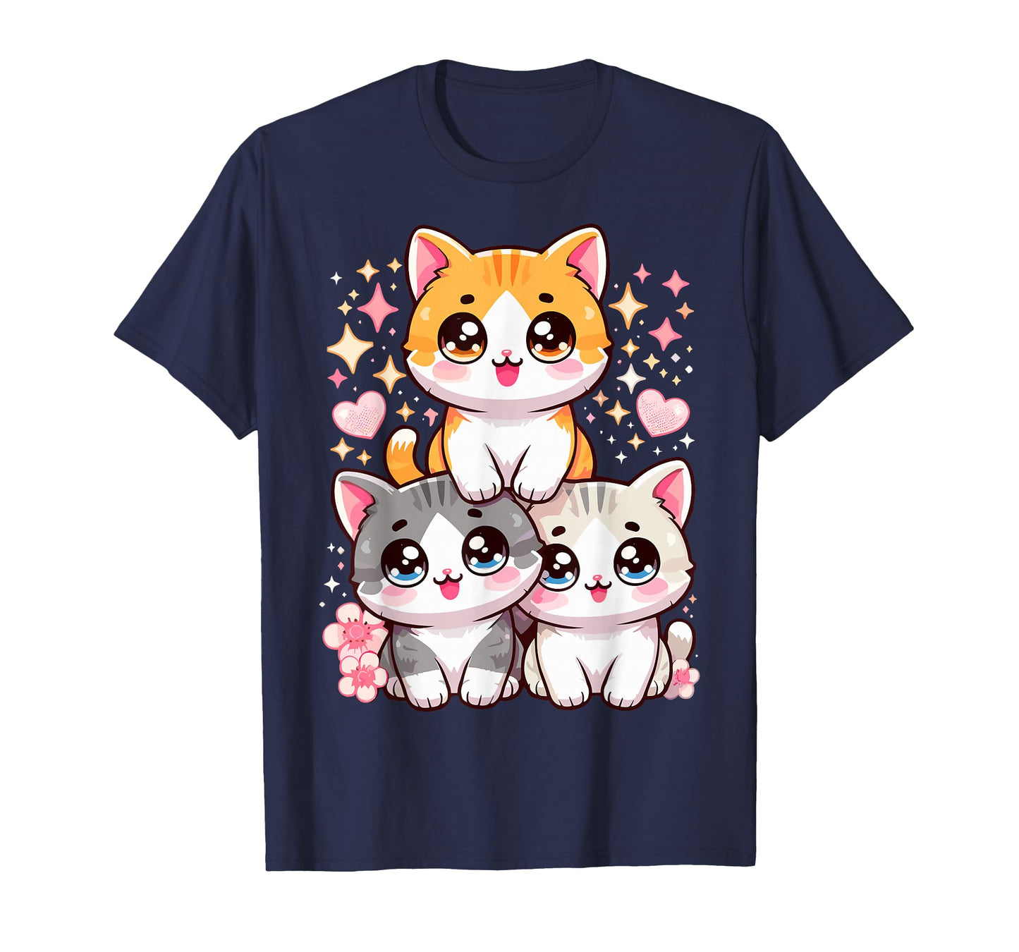 Cute Cats Anime Kawaii Kitty Cat T-Shirt