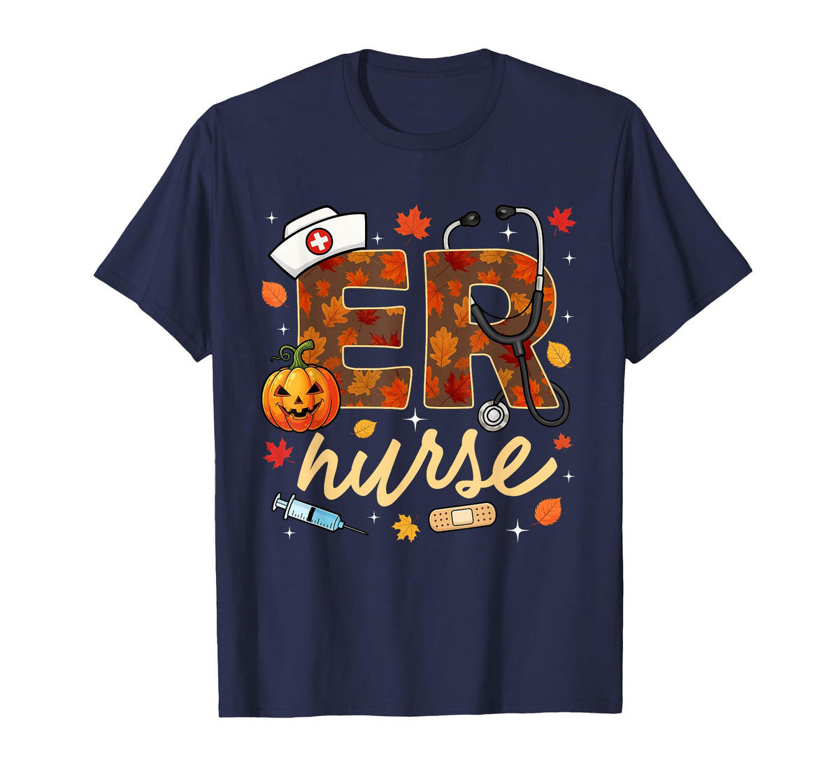 ER Nurse Pumpkin Fall Thanksgiving Emergency Department T-Shirt