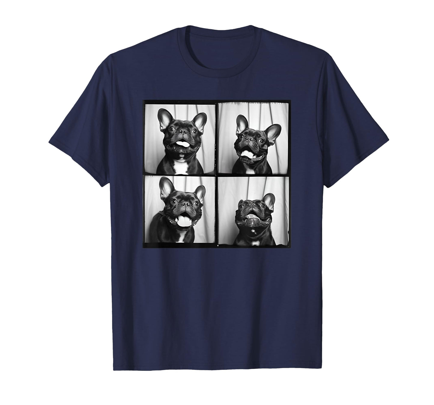 Frenchie Face Pet Portrait Photobooth French Bulldog Mom T-Shirt