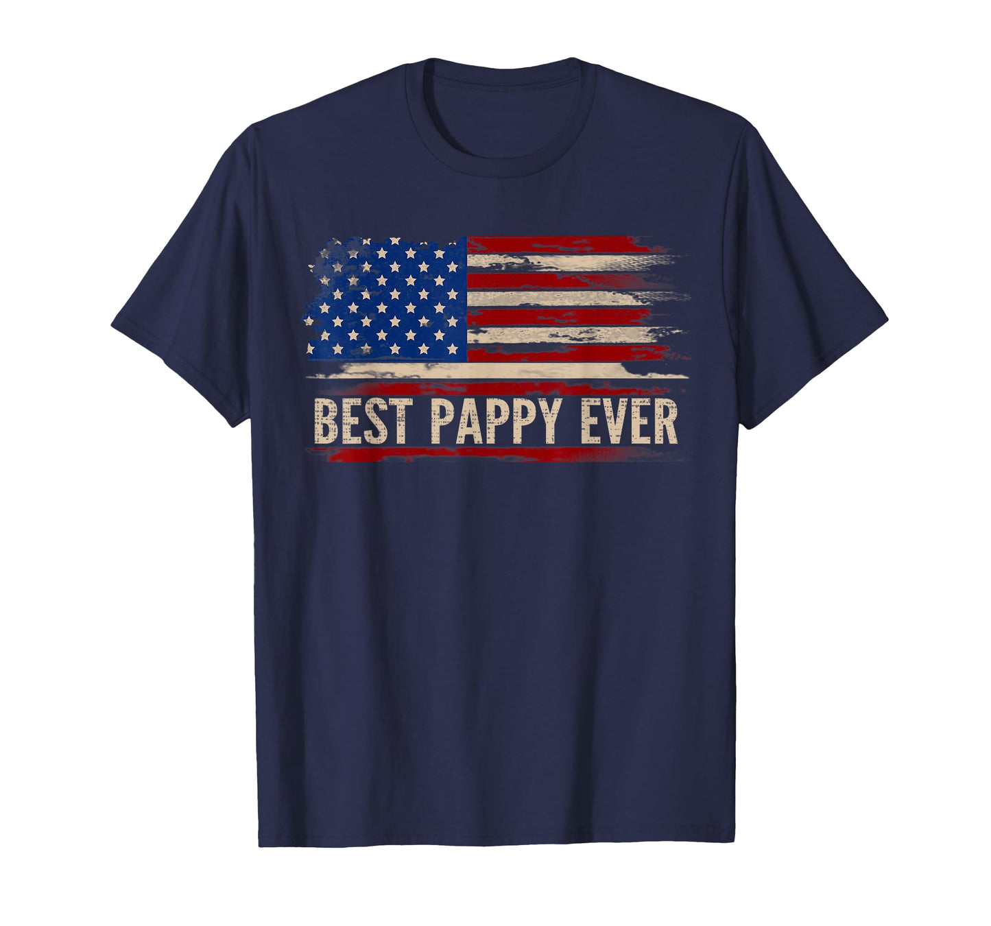 Vintage Best Pappy Ever American Flag Father's Day Gift Women Kids Men T-Shirt