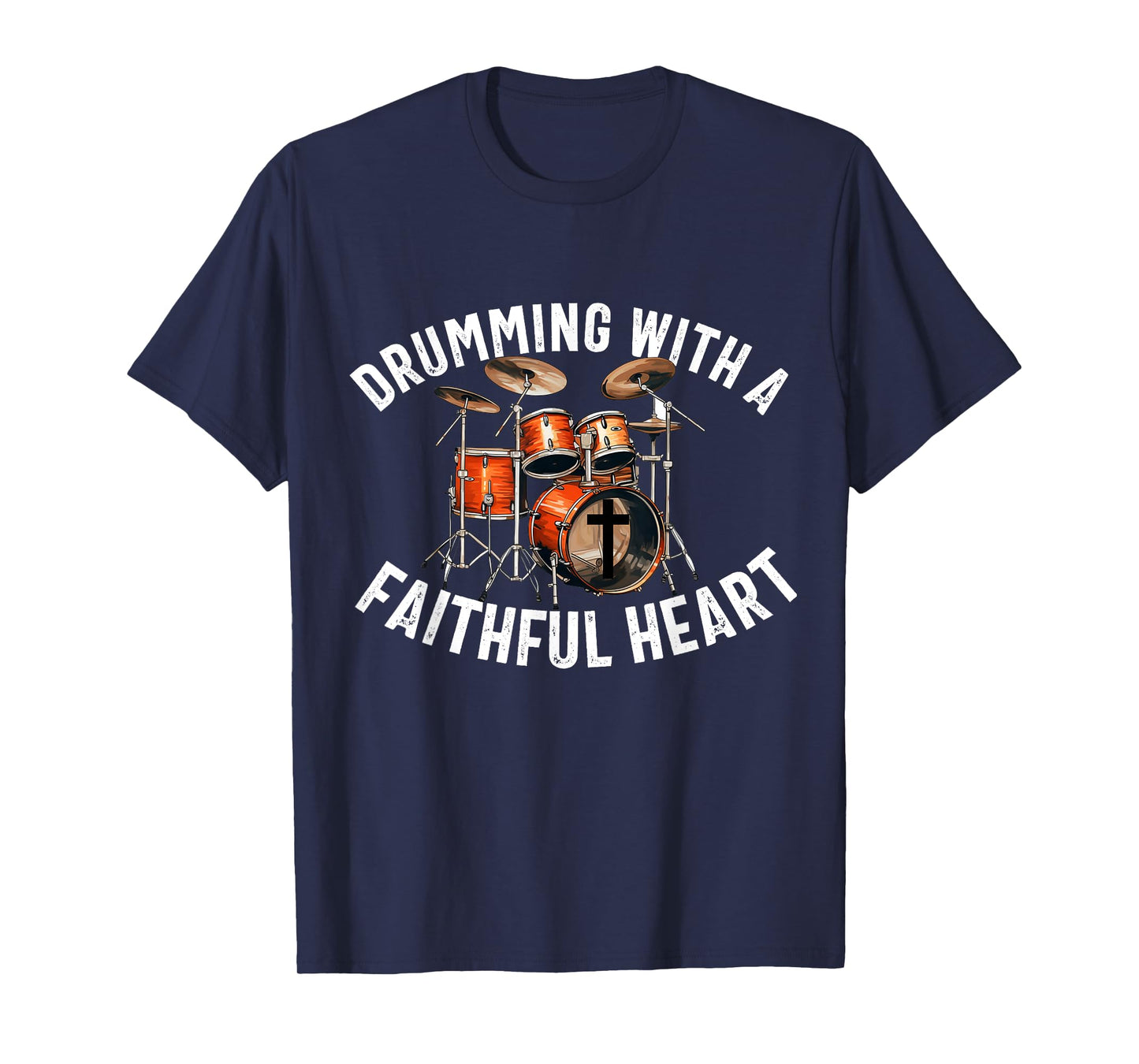 Christian Drummer Drum Player Stick Men Jesus Worship Music T-Shirt