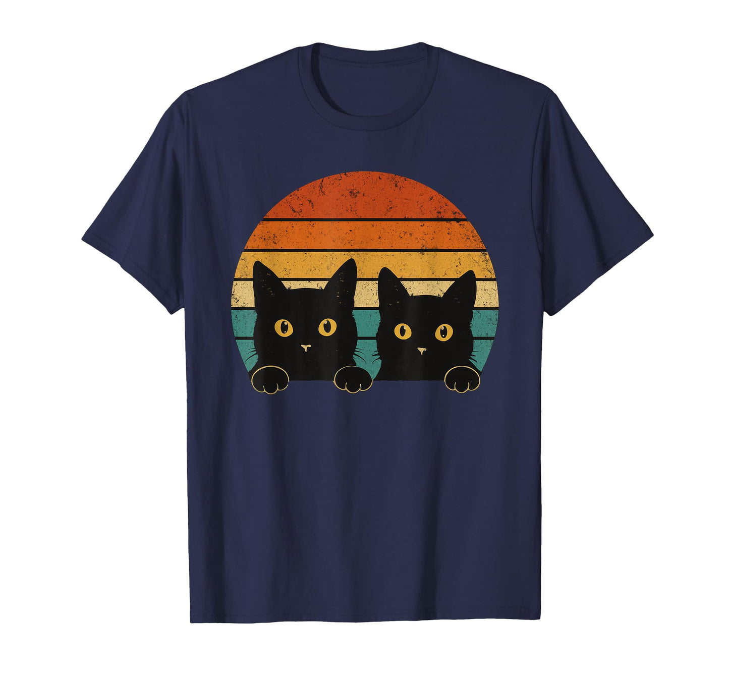 Black Cats Vintage Cat Lover T-Shirt