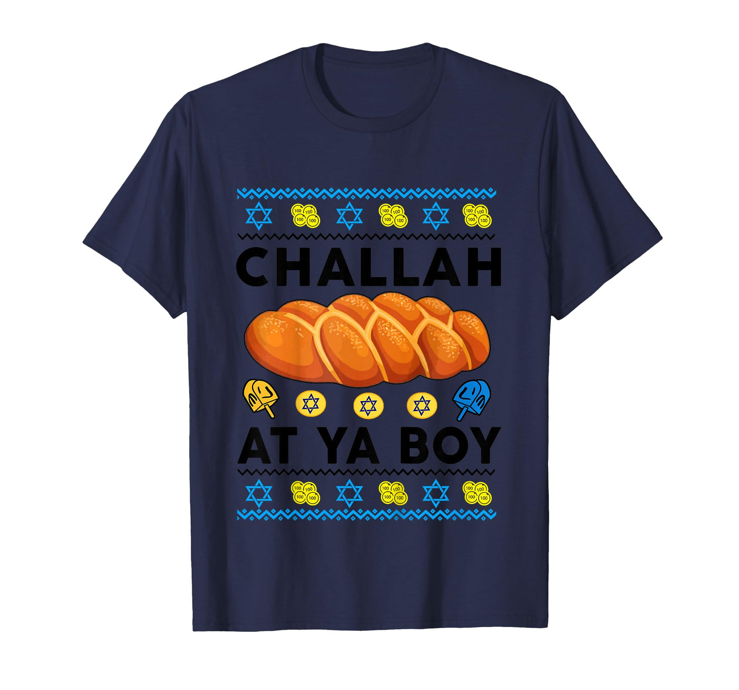 Kids Hanukkah Sweater Challah at Ya Boy Jewish Chanukah Toddler T-Shirt