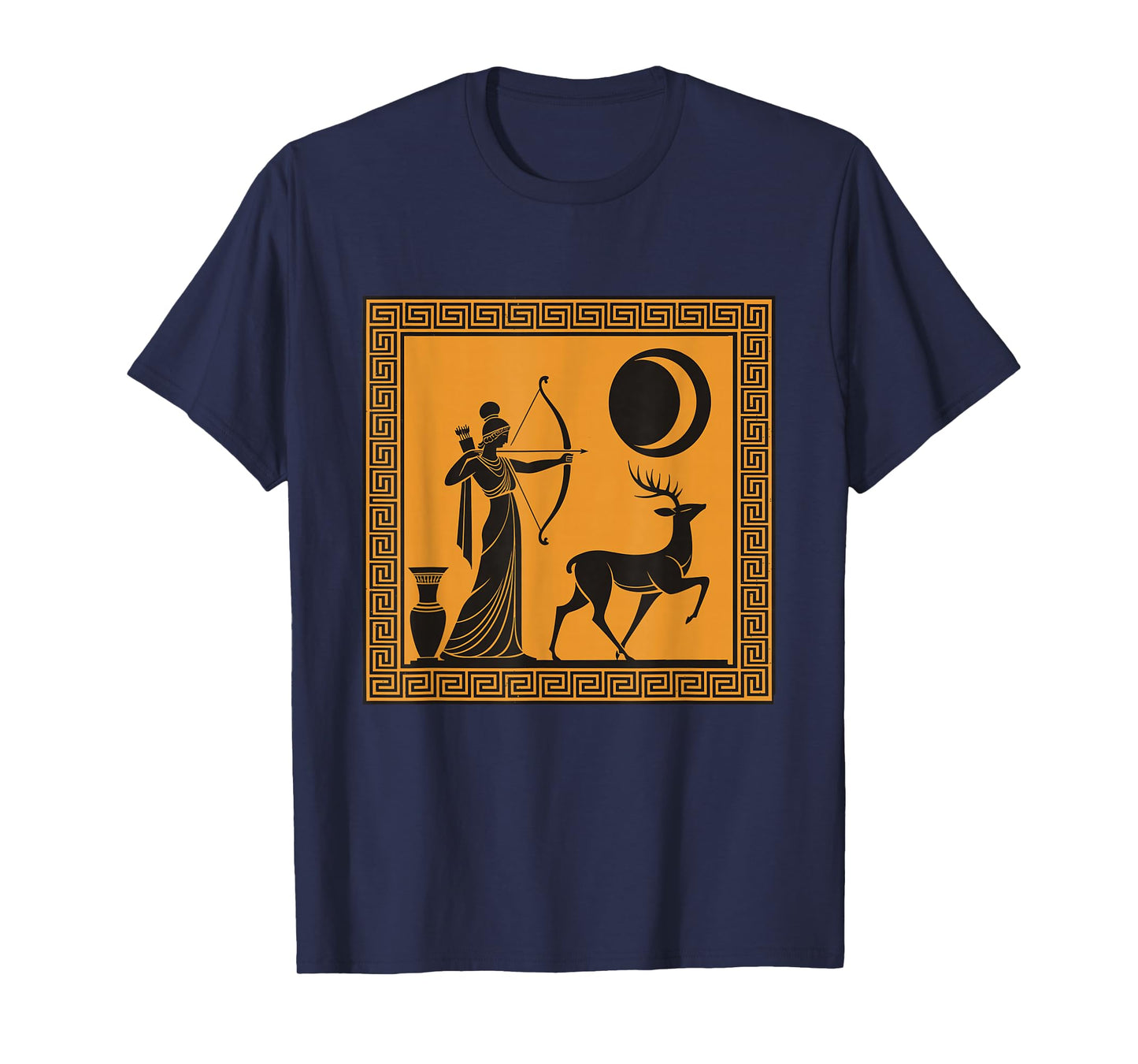 Artemis Moon Goddess Greek Mythology Ancient Art T-Shirt