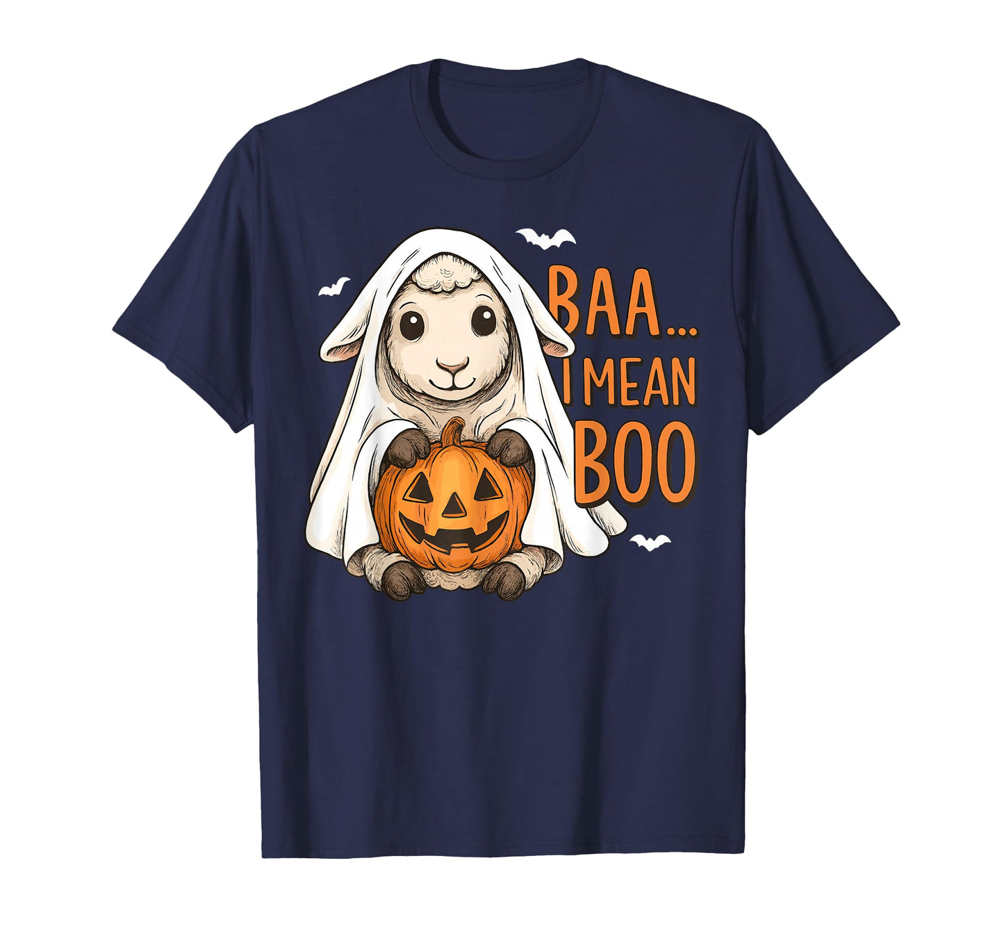 Baa I Mean Boo Ghost Sheep Halloween Ghost Sheep T-Shirt