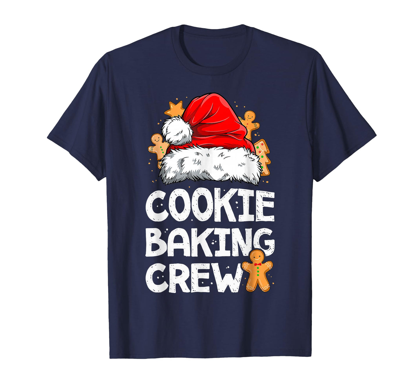 Cookie Baking Crew Funny Christmas Lights Santa Baker Cookie T-Shirt