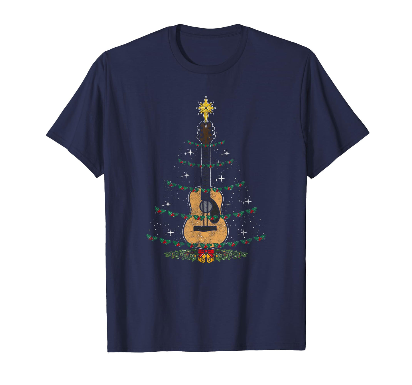 Christmas Guitar - Xmas Lights Guitarist T-Shirt