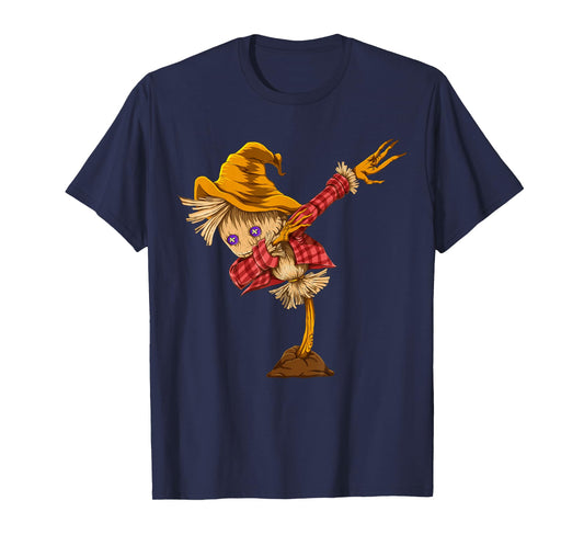 Dabbing Scarecrow Funny Halloween Costume Spooky Halloween T-Shirt