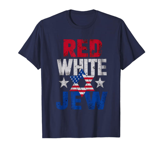 Red, White & Jew - USA American Flag Jewish Star Of David T-Shirt