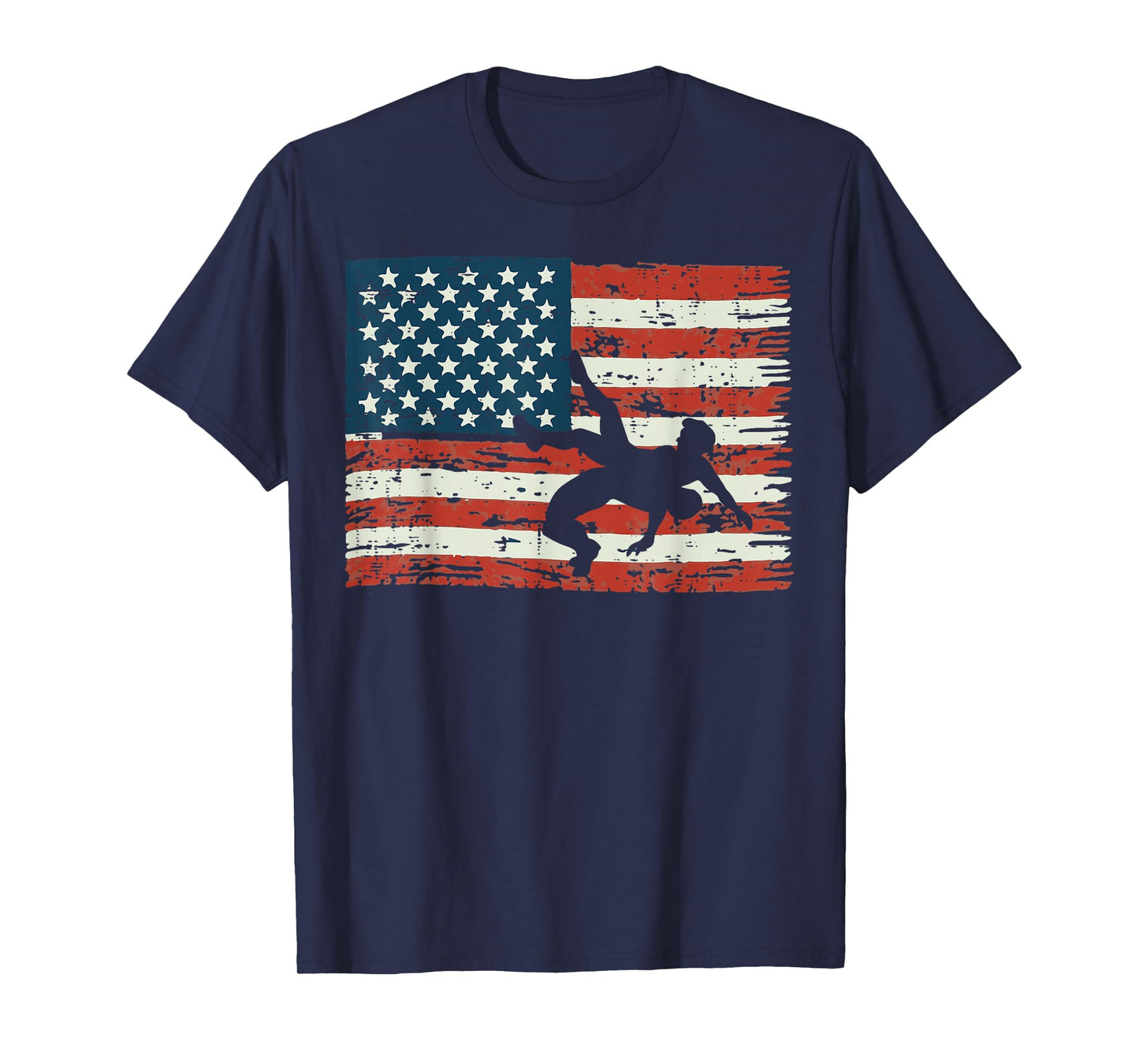 Wrestling Suplex USA Flag Wrestler Patriotic Men Boys Kids T-Shirt