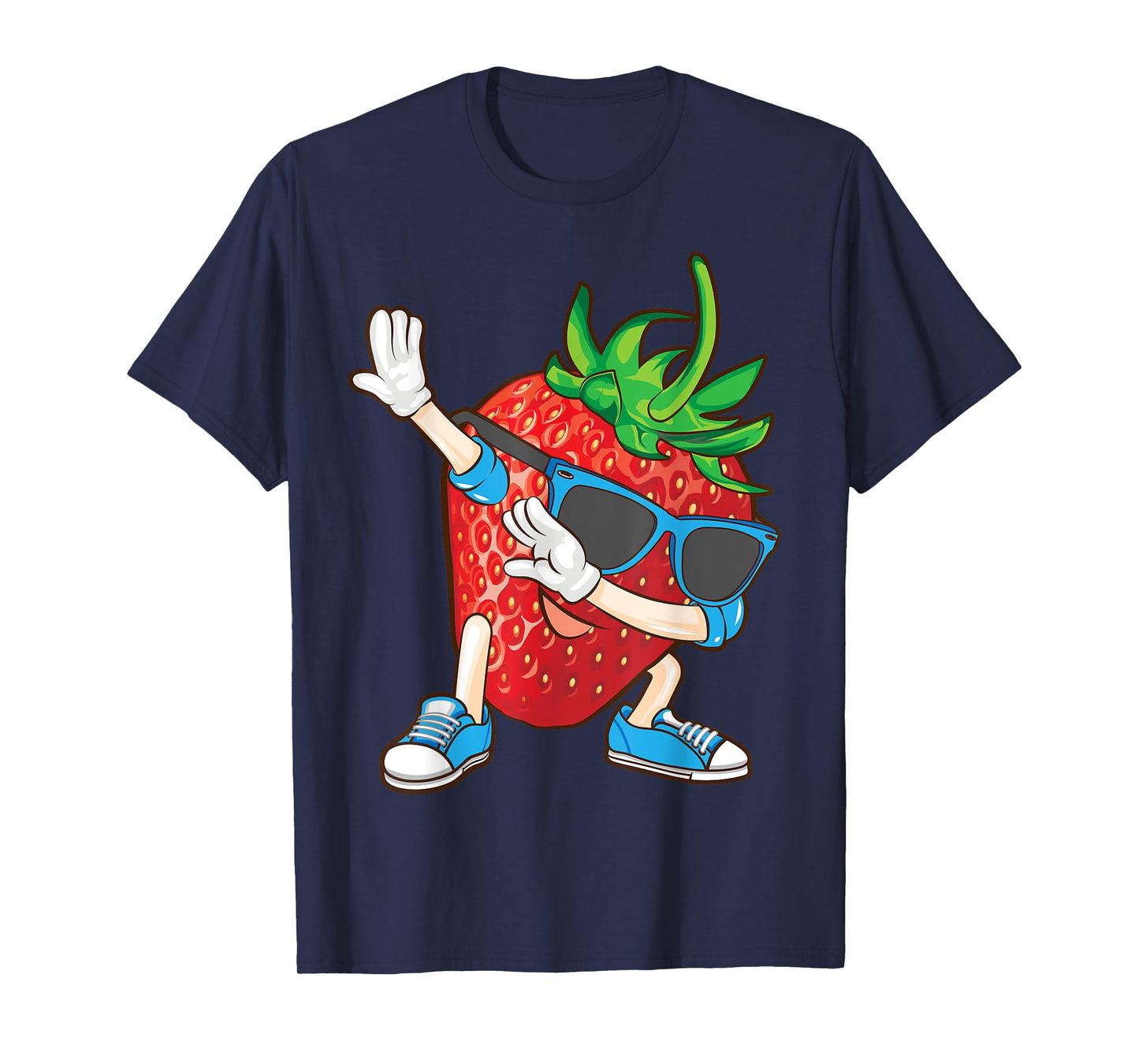 Cool Dabbing Strawberry | Funny Love Dancer Sweet Fruit Gift T-Shirt