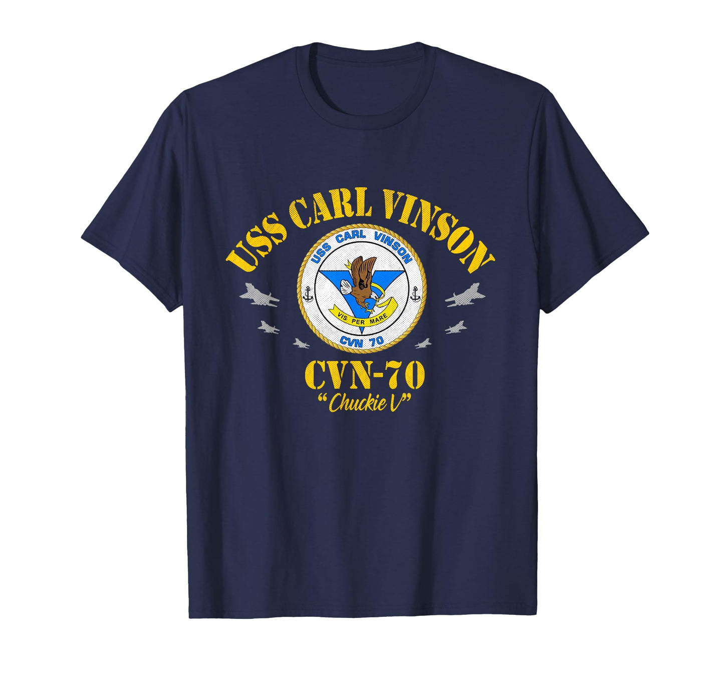 USS Carl Vinson (CVN-70) Aircraft Carrier Veteran Flag Mens T-Shirt