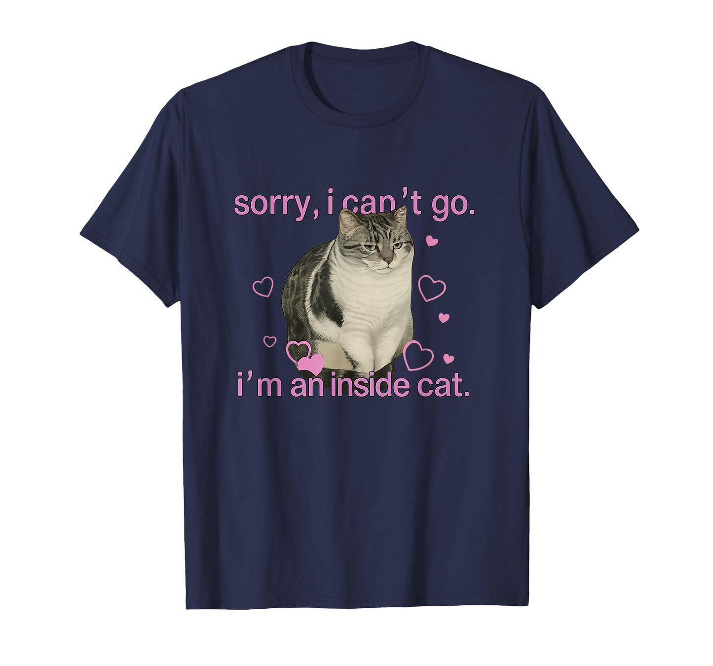 Sorry I can’t go I’m an Inside cat T-Shirt
