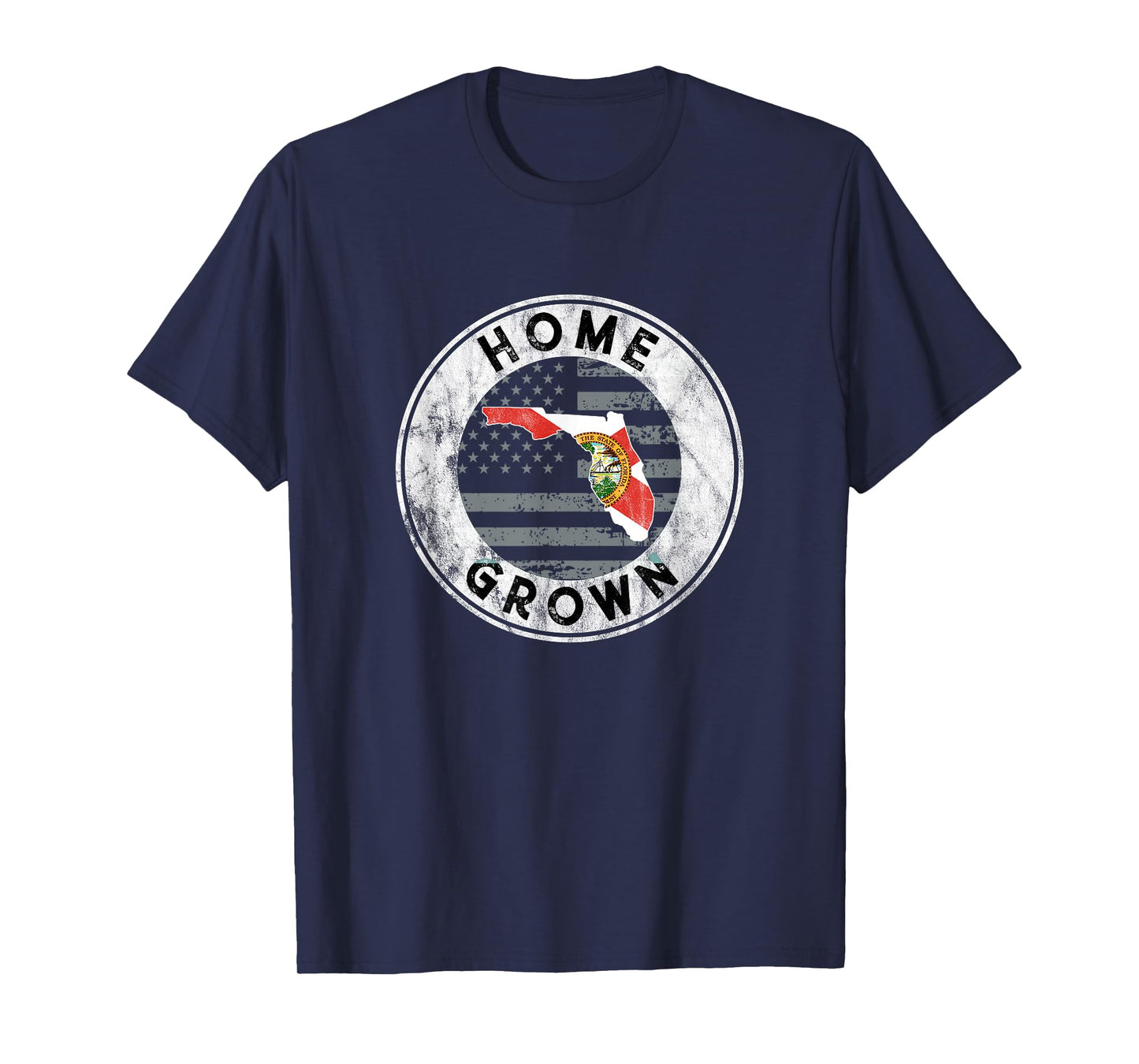 Florida Shirt Home Grown State American Flag Pride FL Tshirt T-Shirt