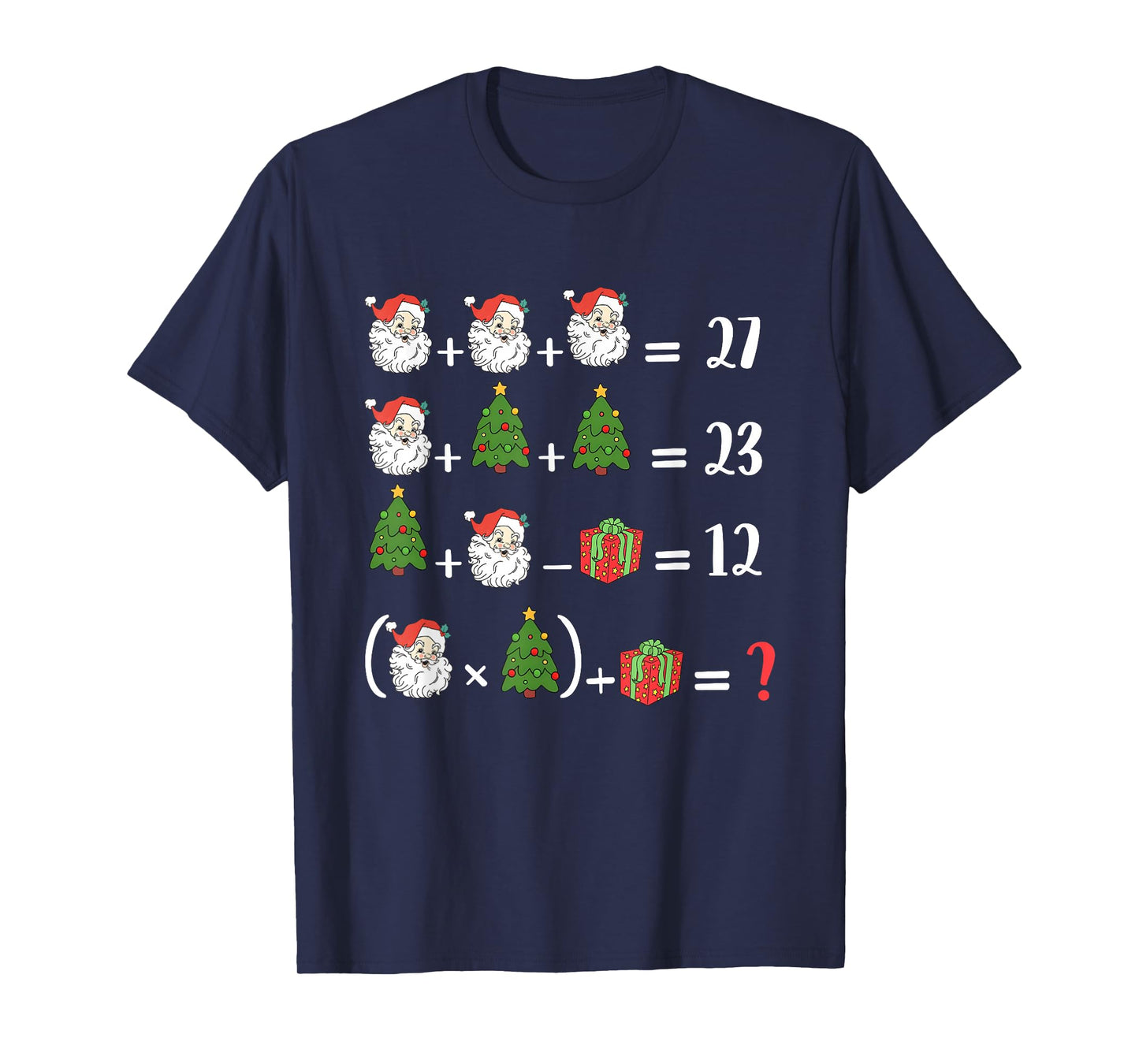 Funny 67 Six Seven Santa Tree Math Teacher Christmas Xmas T-Shirt