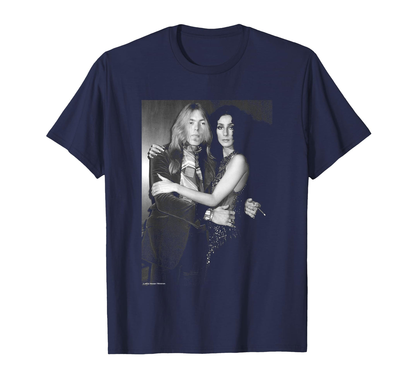 Singer Cher & Gregg Allman Brothers by Julian Wasser T-Shirt