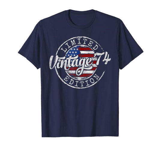 Vintage 1974 51st Birthday Gifts for Men Women 51 Year Old T-Shirt