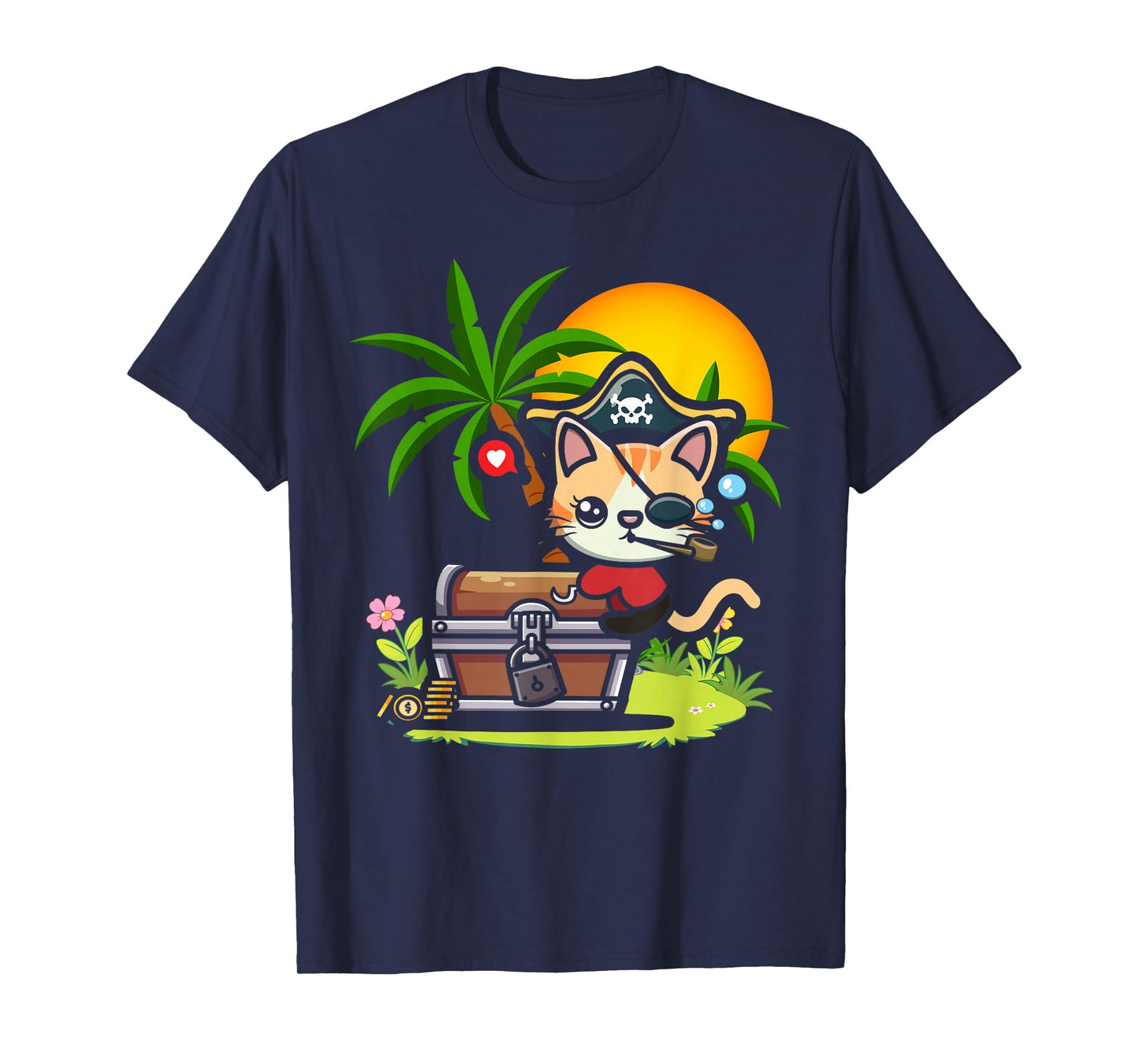 Kwazii Cute Funny Pirate Cat Kids T-Shirt