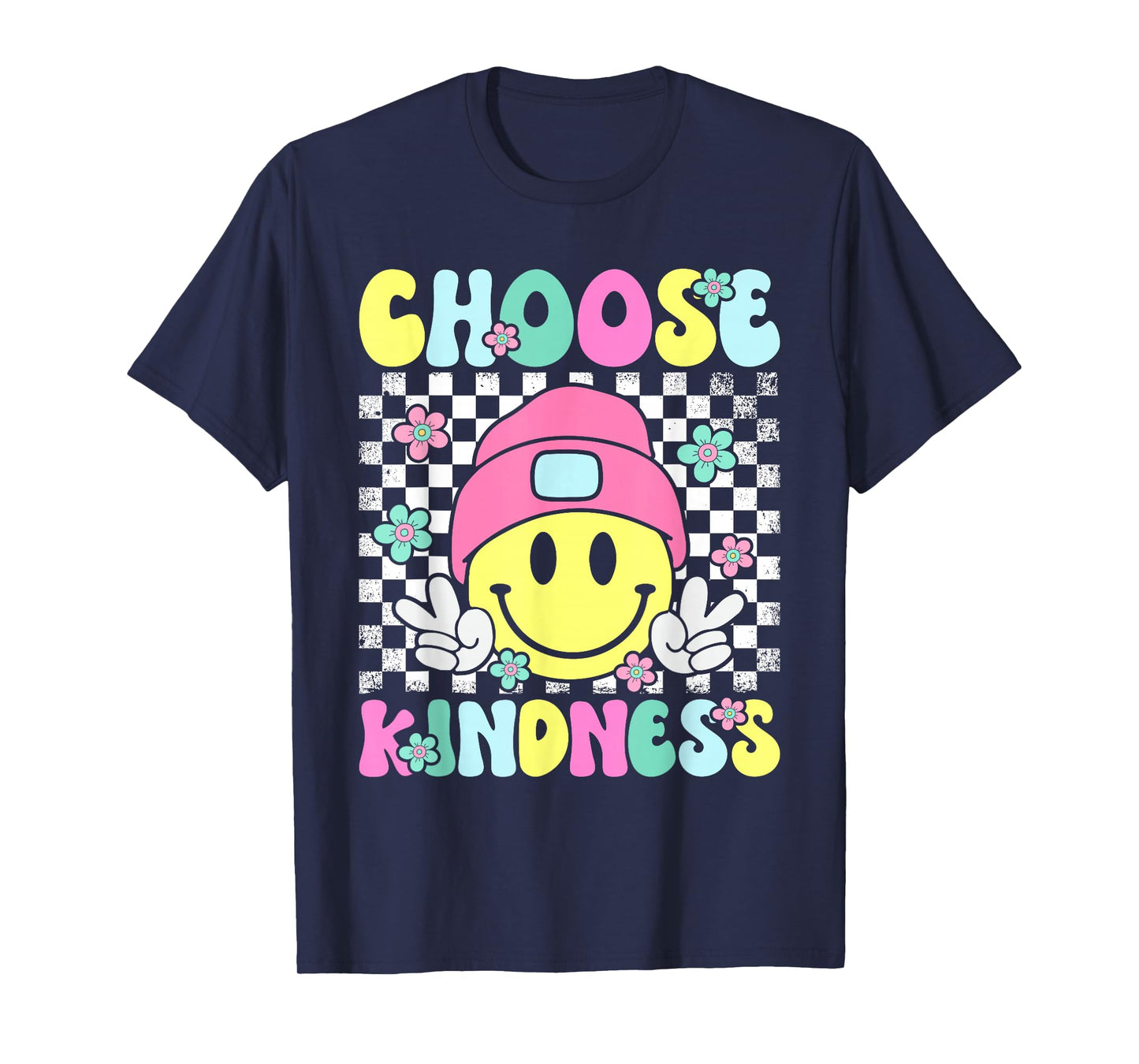 Choose Kindness Groovy Be Kind Inspirational Women Kids T-Shirt