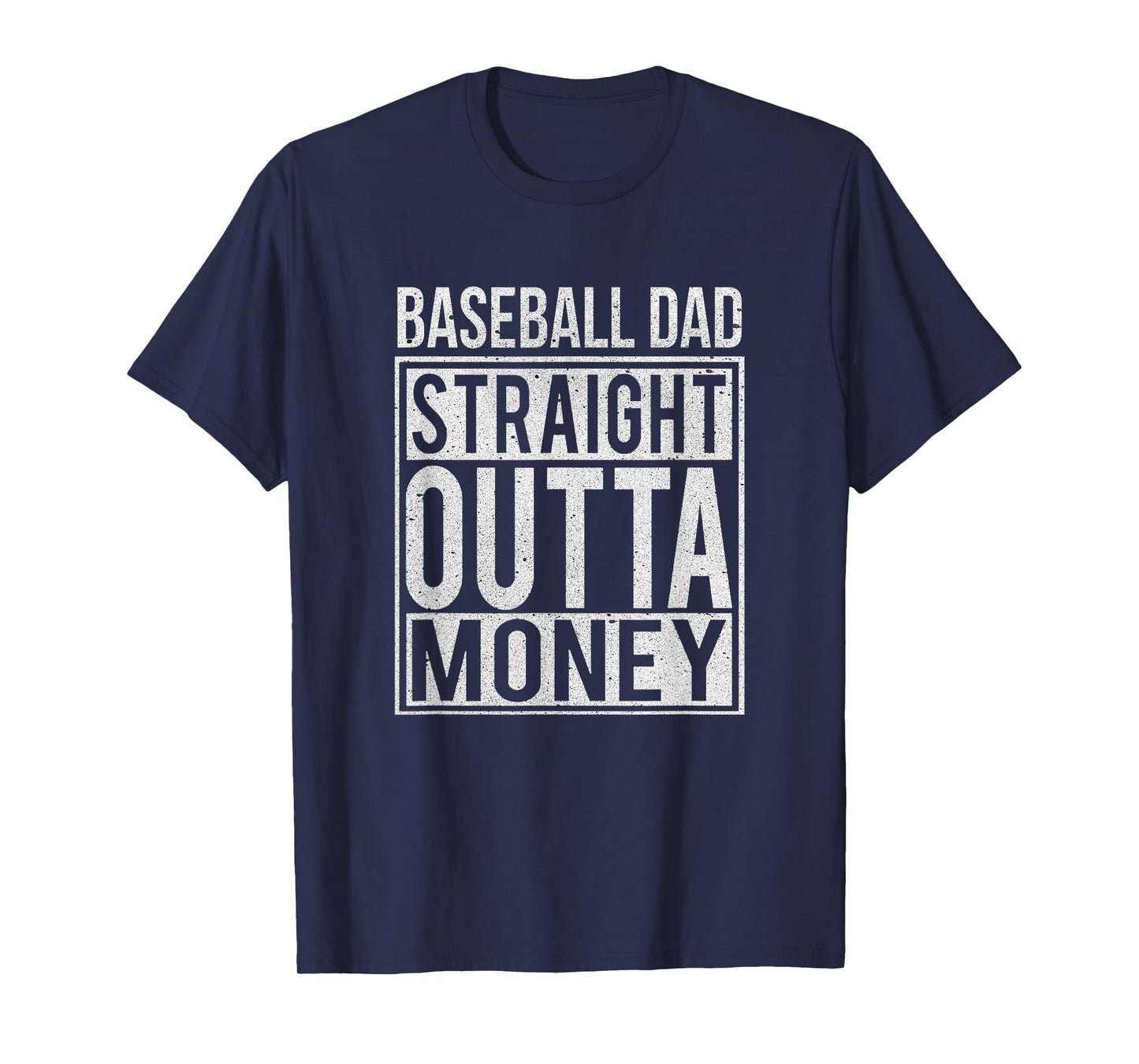 Baseball Dad Straight Outta Money T-Shirt I Funny Pitch Gift T-Shirt