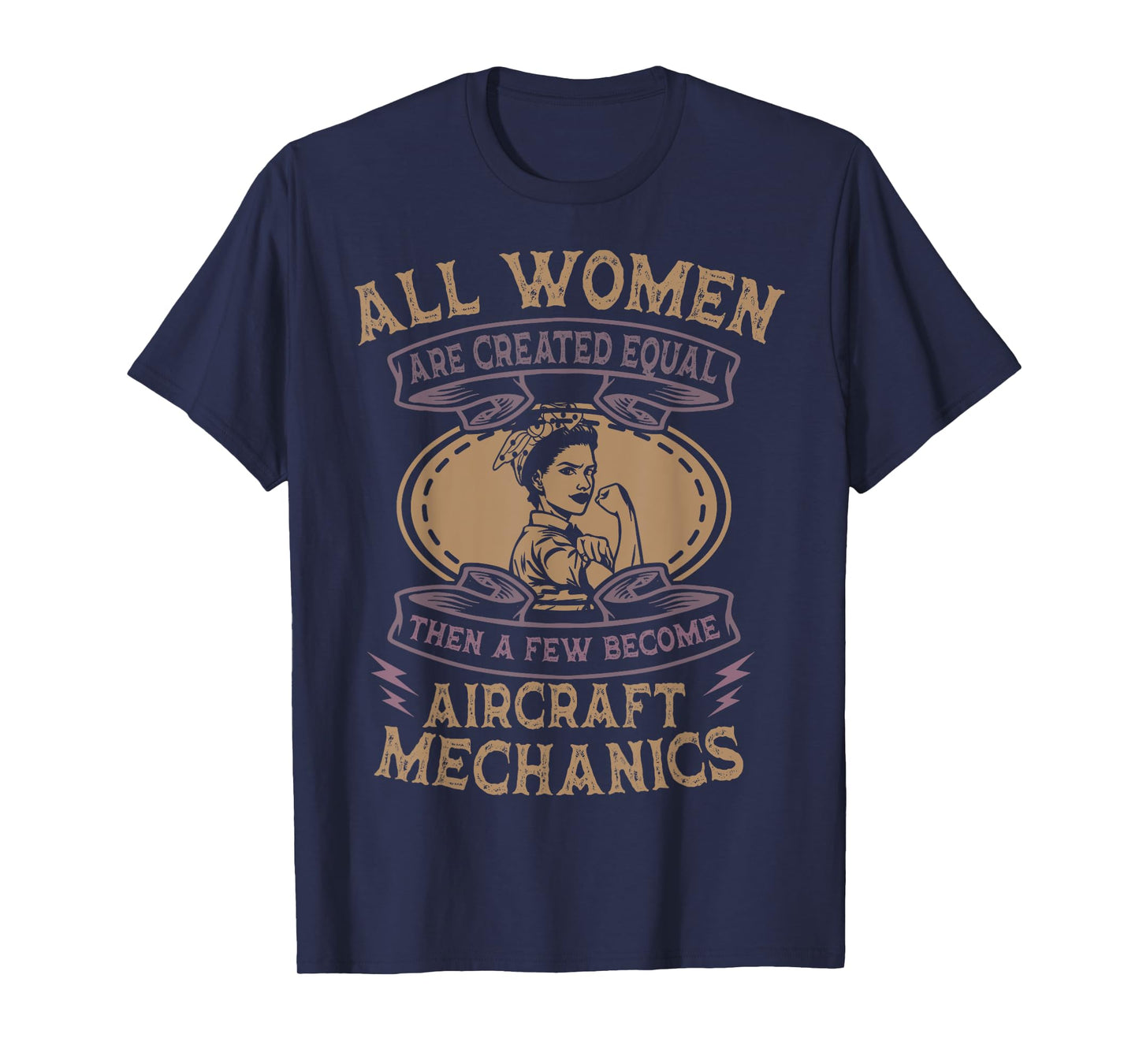 Aircraft Mechanic Airplane Aviation Maintenance Tech Woman T-Shirt