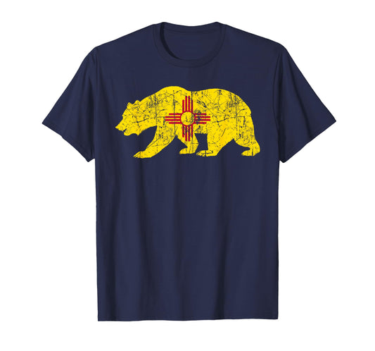 USA State New Mexico Flag Bear Red Zia Sun Symbol T-Shirt