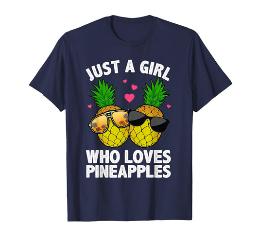 Cool Pineapple Art for Women Girls Hawaiian Pineapple Lover T-Shirt
