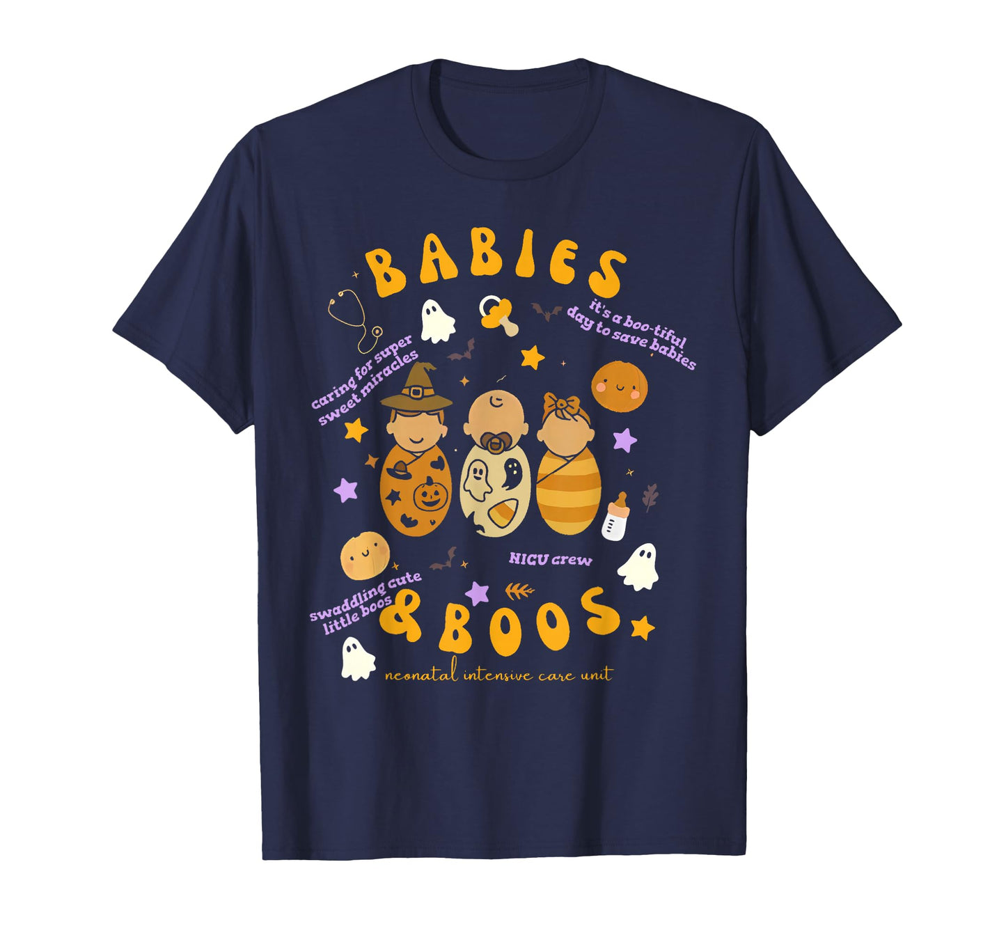 Babies Boos Halloween Nicu Nurse Halloween T-Shirt