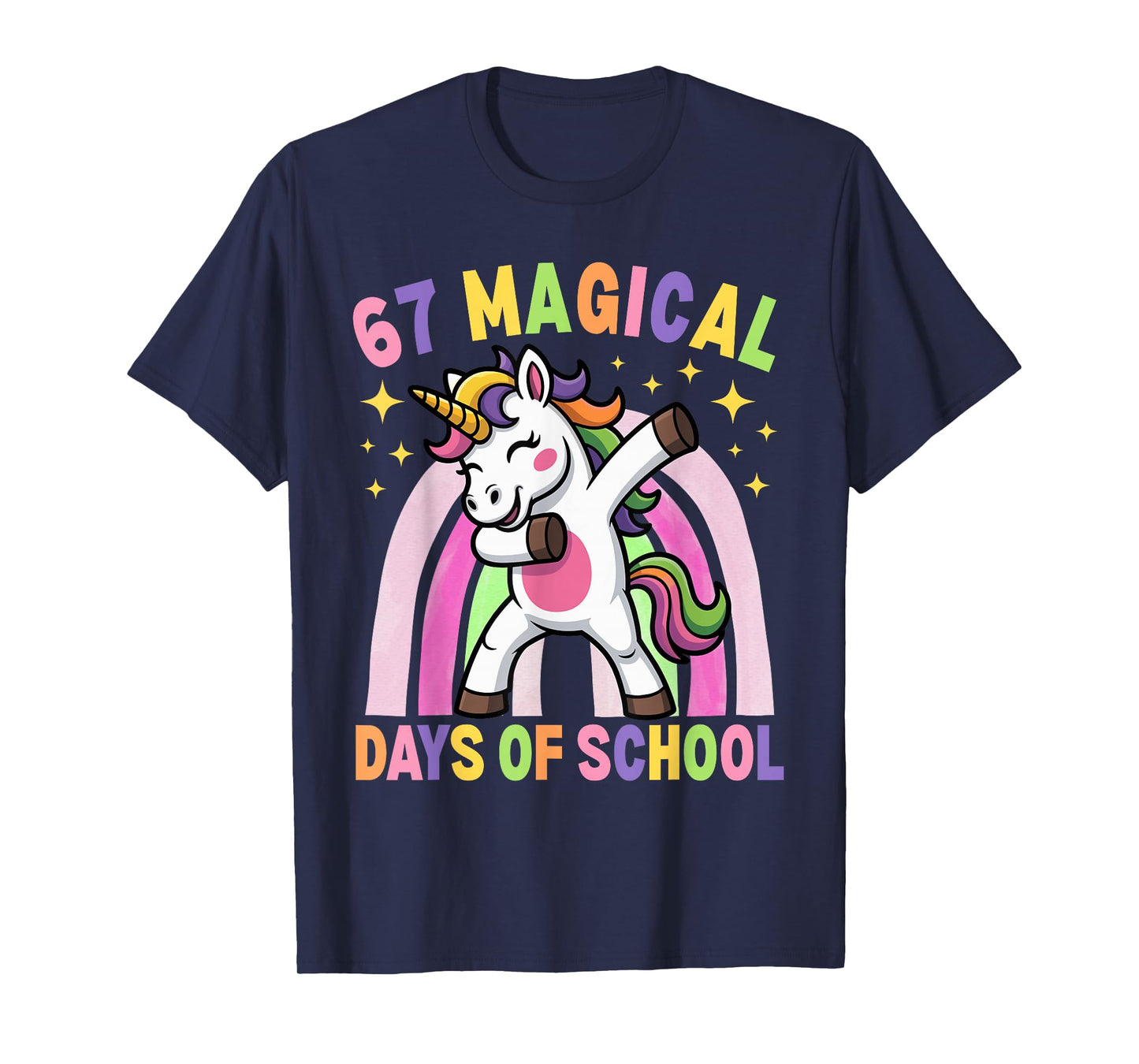 67th Day of School Unicorn 67 Magical Days Teacher Girls T-Shirt