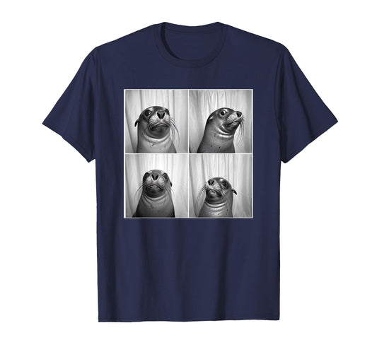 Cute Seal Pup Face Portrait Unique Sea Animal Photobooth T-Shirt