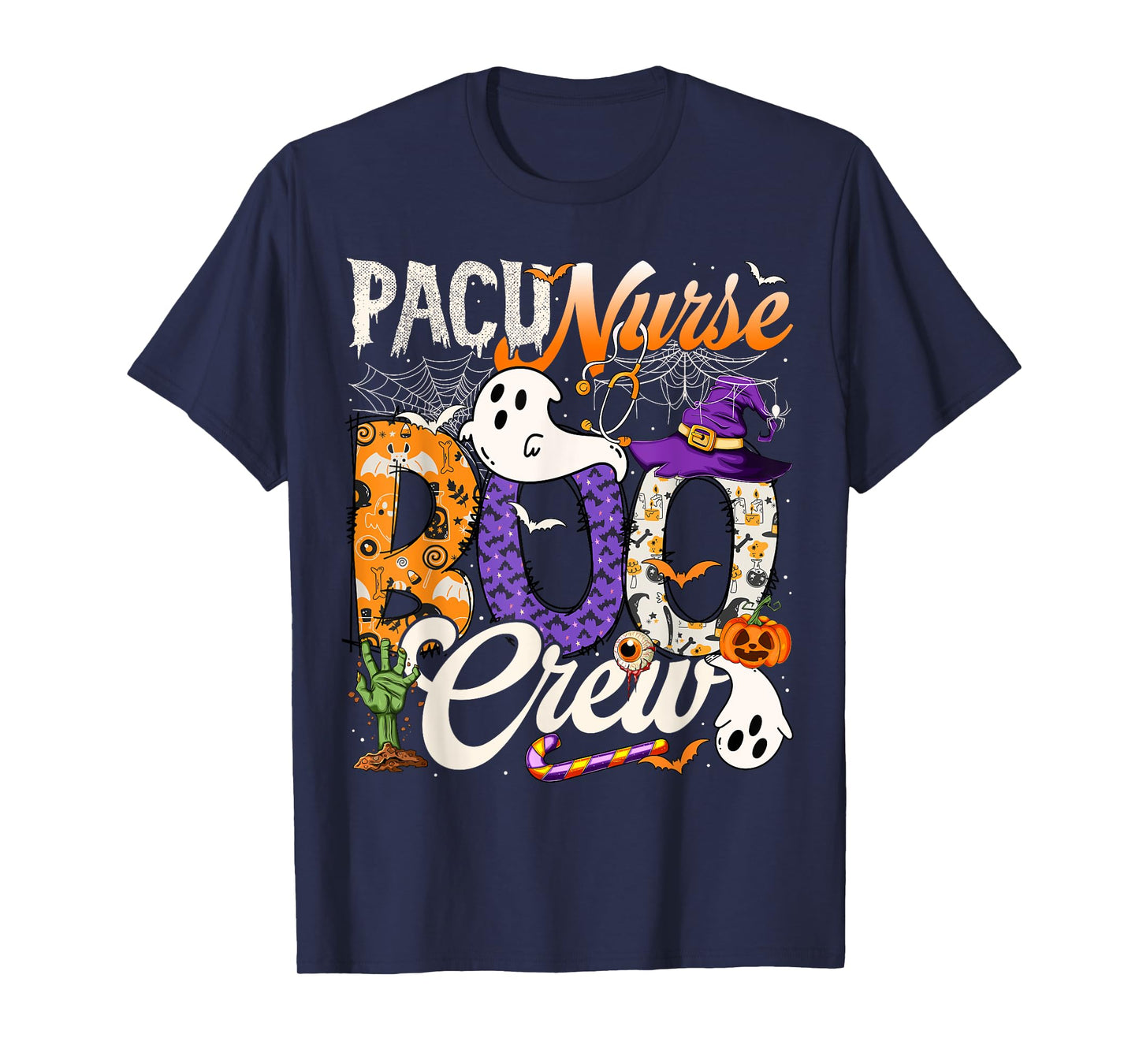 Cute PACU Nurse Boo Crew Nurse Halloween Ghost Costume T-Shirt