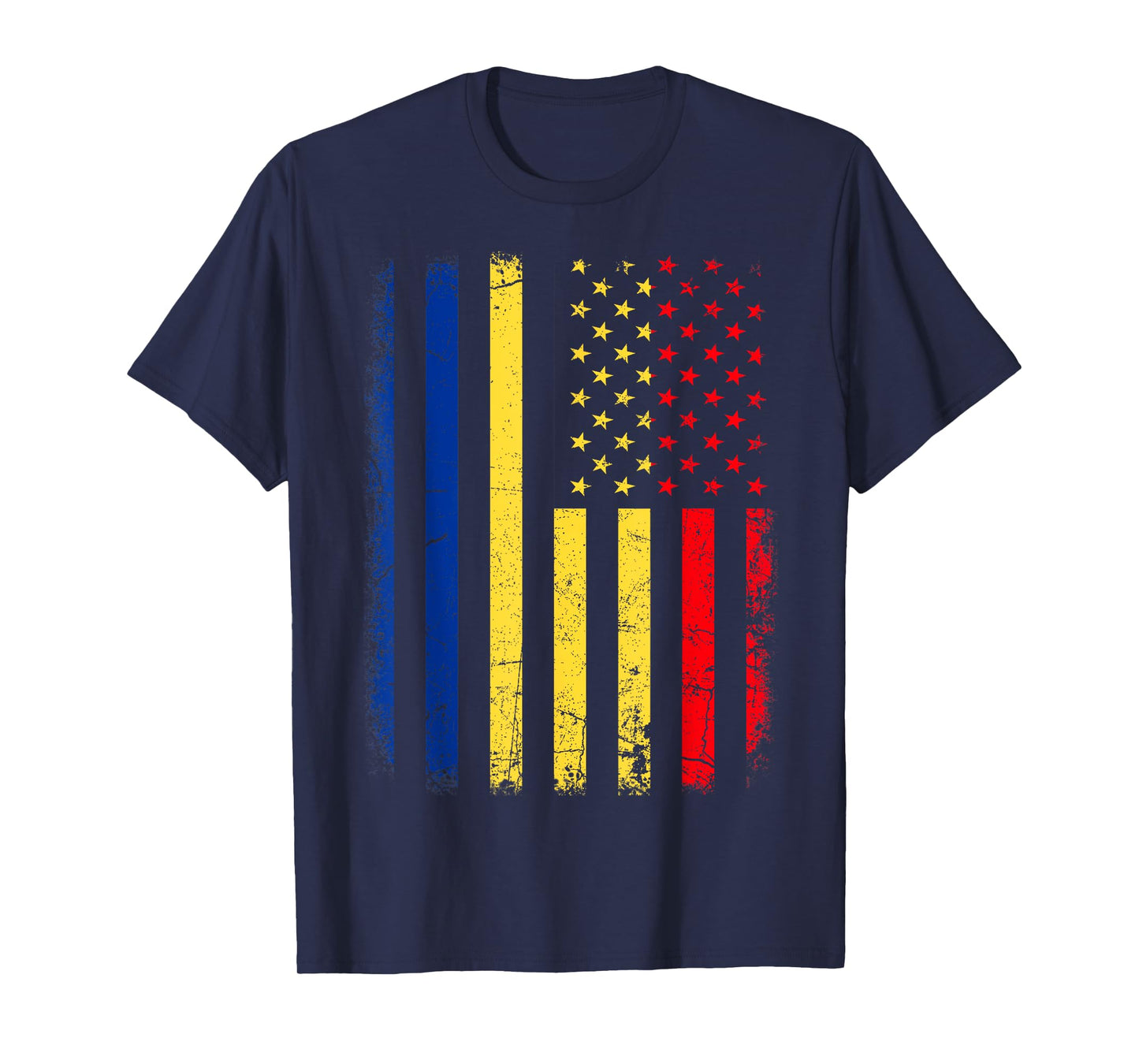 Romanian American Flag Romania America Pride Heritage T-Shirt