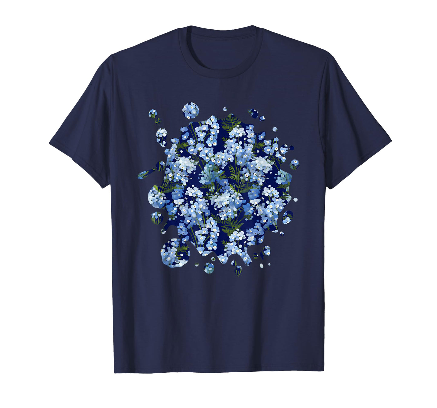 Cute Forget-Me-Not Inspired Flower Plant Lover Gardener T-Shirt